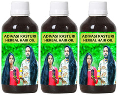 Donnara Organics Adivasi Kasturi Herbal Hair Oil For Faster Hair Growth Combo pack of 3 bottles of 125 ml(375 ML)