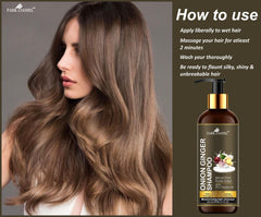 Park Daniel Pure and Natural Aloe Vera Oil & Onion Ginger Shampoo Hair Care Combo Pack Of 2 bottle of 200 ml(400 ml)