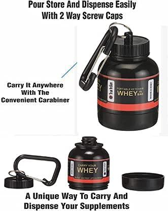 Supplement Powder Carrying Funnel & Container with Key-Chain