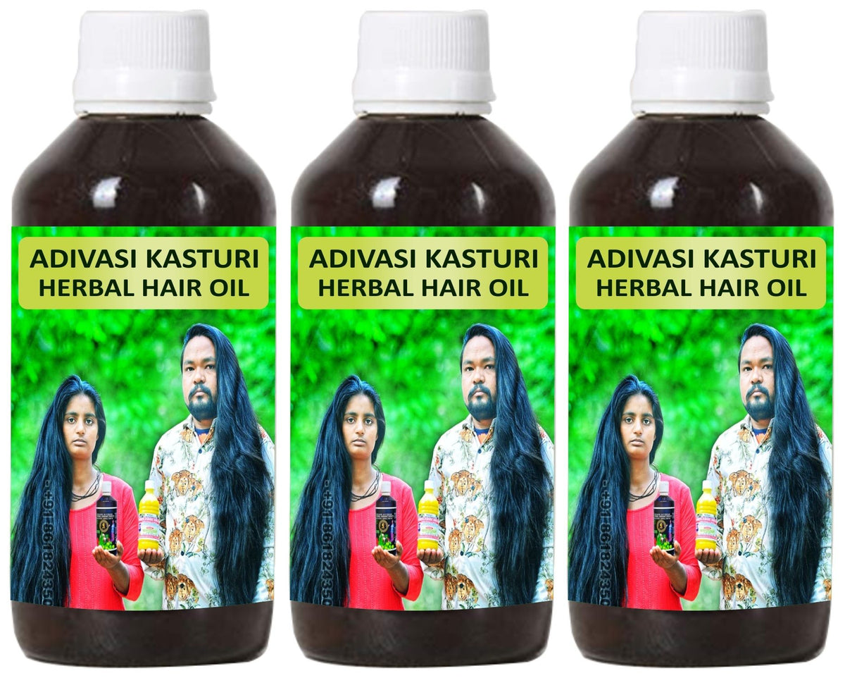 Donnara Organics Adivasi Kasturi Herbal Hair Oil For Faster Hair Growth Combo pack of 3 bottles of 125 ml(375 ML)